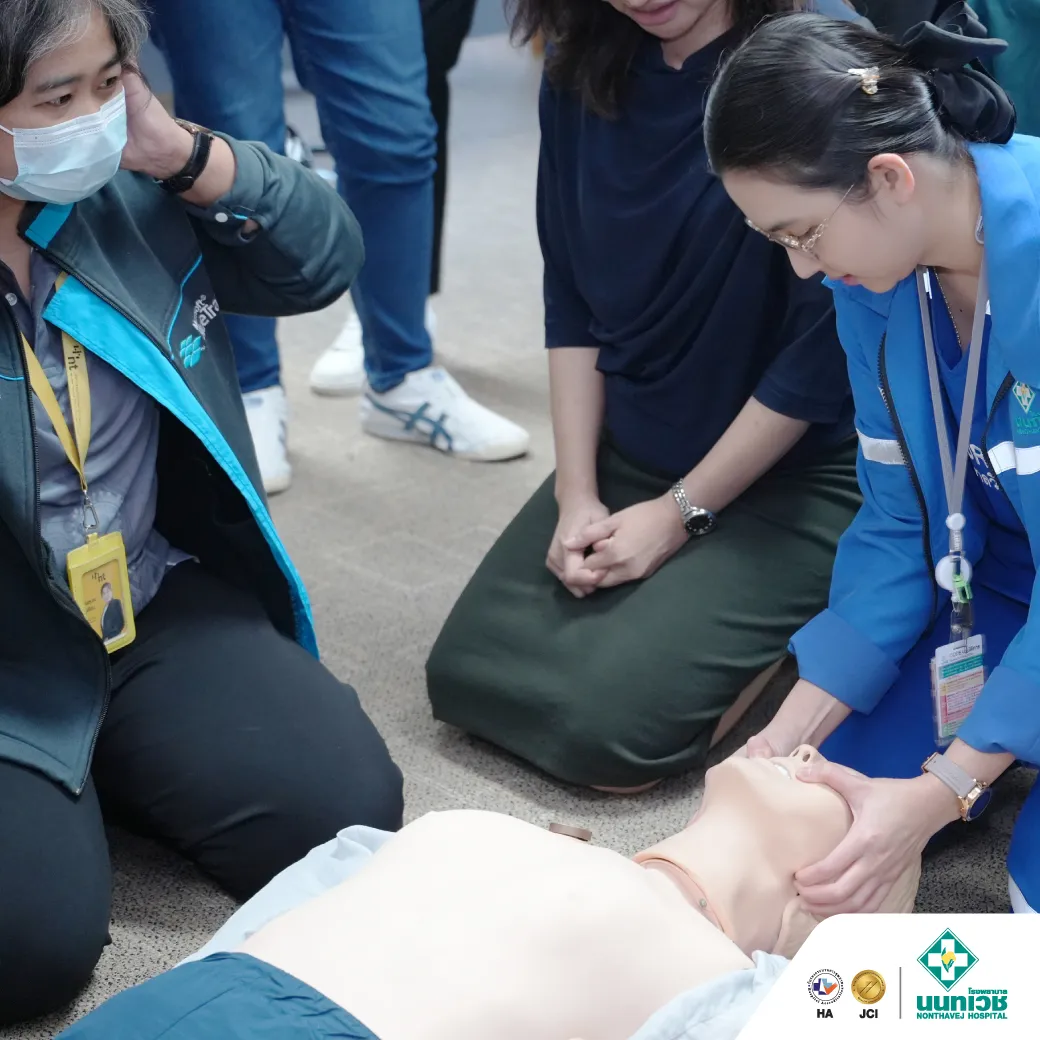 โรงพยาบาลนนทเวช ร่วมกับ บริษัท โทรคมนาคมแห่งชาติ จำกัด (มหาชน)  จัดอบรม “การปฐมพยาบาลและการช่วยชีวิตขั้นพื้นฐาน” — 2