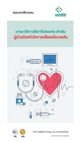 Brochure ยาและวิธีการใช้ยา ผู้ป่วยโรคหัวใจขาดเลือดเฉียบพลัน