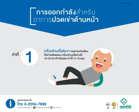 การออกกำลังสำหรับอาการปวดเข่าด้านหน้า